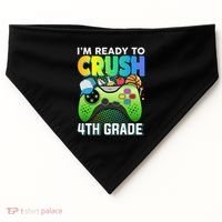 Im Ready To Crush 4th Grade Back To School Video Game Boy Gift USA-Made Doggie Bandana thumb 0