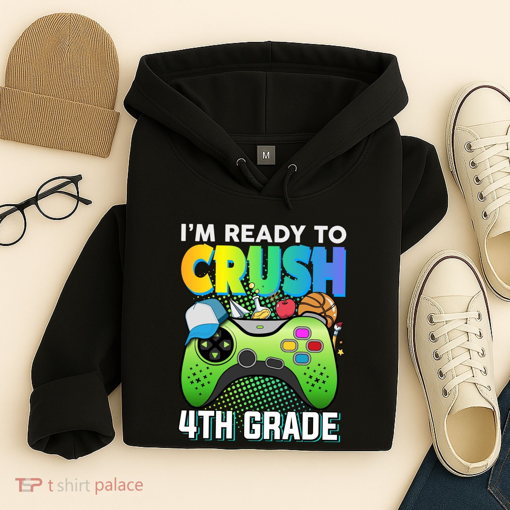 Im Ready To Crush 4th Grade Back To School Video Game Boy Gift Hoodie