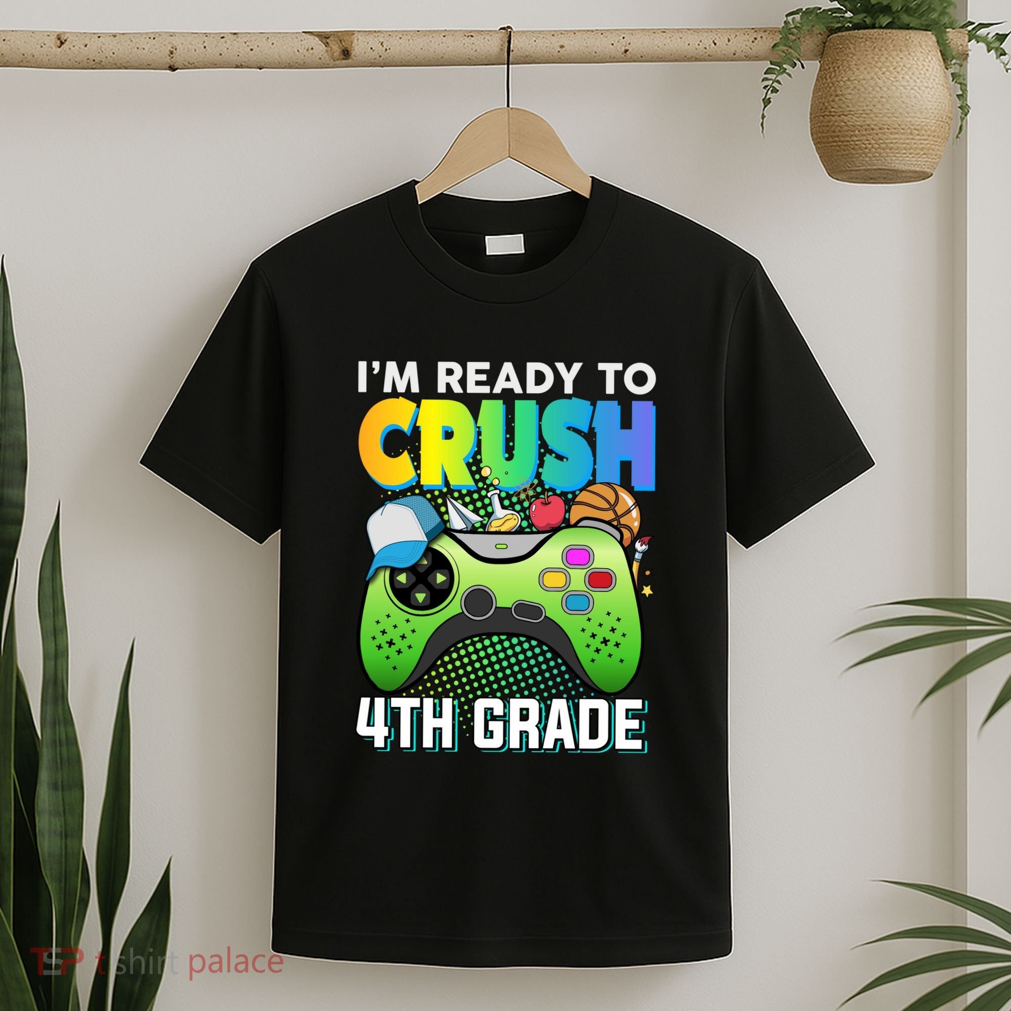 Im Ready To Crush 4th Grade Back To School Video Game Boy Gift T-Shirt