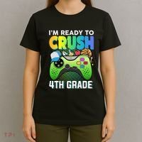 Im Ready To Crush 4th Grade Back To School Video Game Boy Gift T-Shirt thumb 4