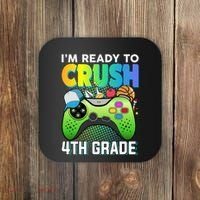 Im Ready To Crush 4th Grade Back To School Video Game Boy Gift Coaster thumb 0