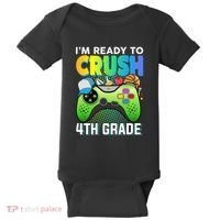 Im Ready To Crush 4th Grade Back To School Video Game Boy Gift Baby Bodysuit thumb 0