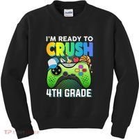 Im Ready To Crush 4th Grade Back To School Video Game Boy Gift Kids Sweatshirt thumb 0