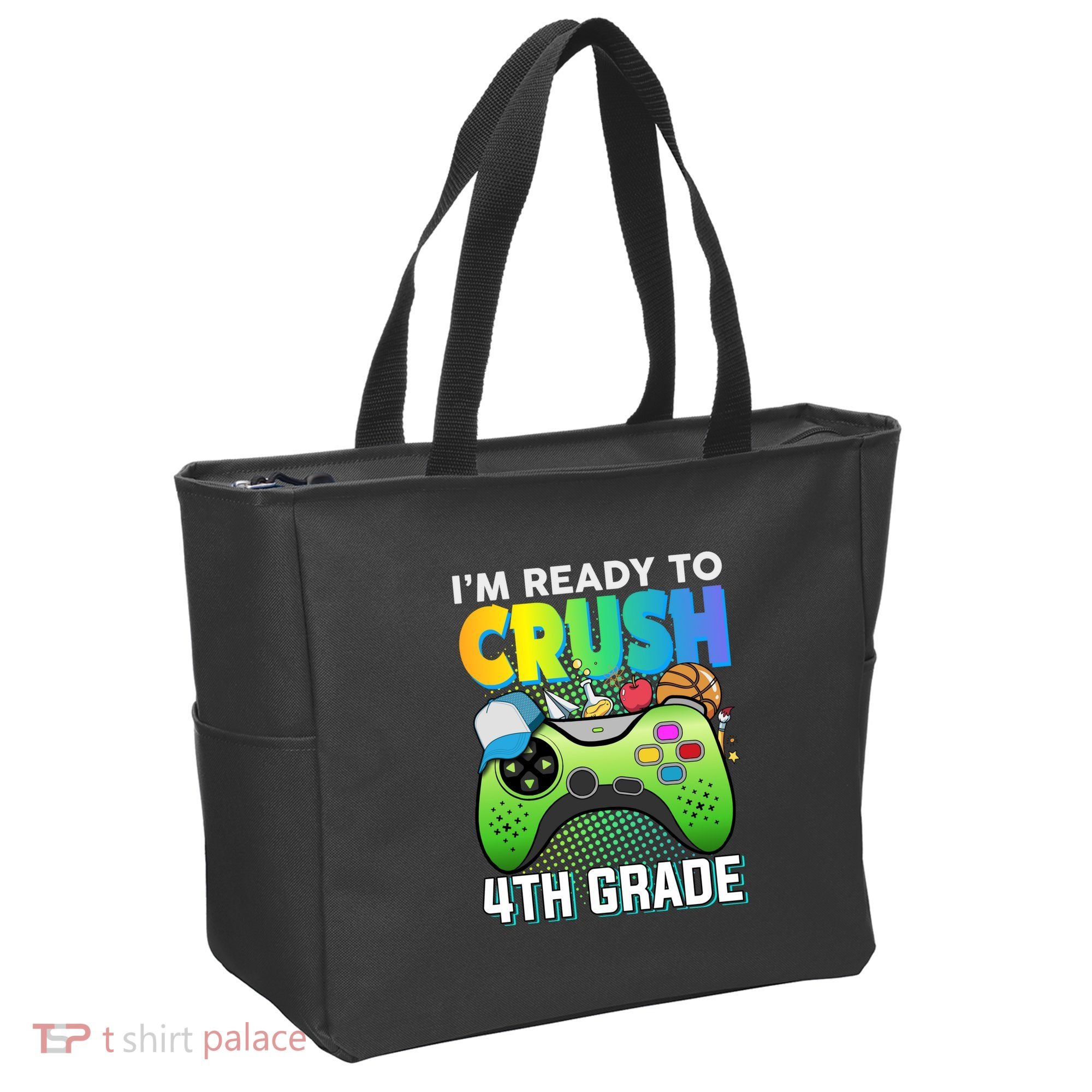 Im Ready To Crush 4th Grade Back To School Video Game Boy Gift Tote Bag