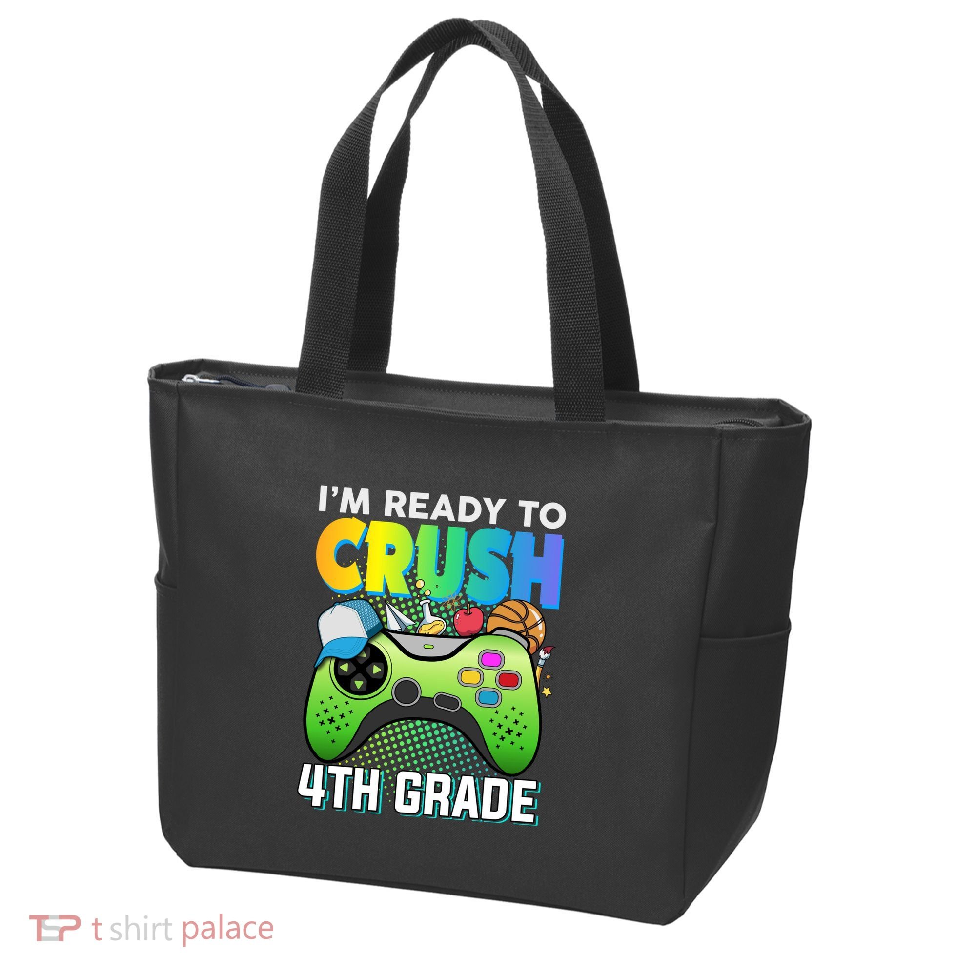 Im Ready To Crush 4th Grade Back To School Video Game Boy Gift Tote Bag