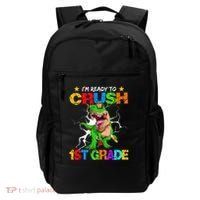 I'm Ready To Crush 1st Grade T Rex Dinosaur Back To School Backpack thumb 0