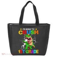 I'm Ready To Crush 1st Grade T Rex Dinosaur Back To School Tote Bag thumb 0