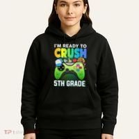 Im Ready To Crush 5th Grade Back To School Video Game Boy Gift Hoodie thumb 5
