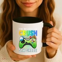 Im Ready To Crush 5th Grade Back To School Video Game Boy Gift Coffee Mug thumb 3