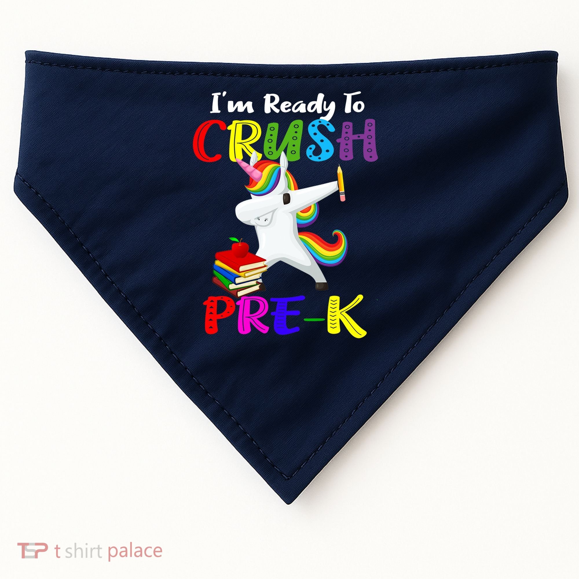 I'm Ready To Crush Pre K Tee Dabbing Unicorn Pre School Pre K USA-Made Doggie Bandana