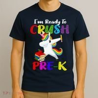 I'm Ready To Crush Pre K Tee Dabbing Unicorn Pre School Pre K T-Shirt thumb 3