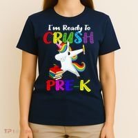 I'm Ready To Crush Pre K Tee Dabbing Unicorn Pre School Pre K T-Shirt thumb 4