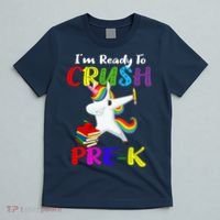 I'm Ready To Crush Pre K Tee Dabbing Unicorn Pre School Pre K T-Shirt thumb 5