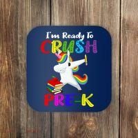 I'm Ready To Crush Pre K Tee Dabbing Unicorn Pre School Pre K Coaster thumb 0