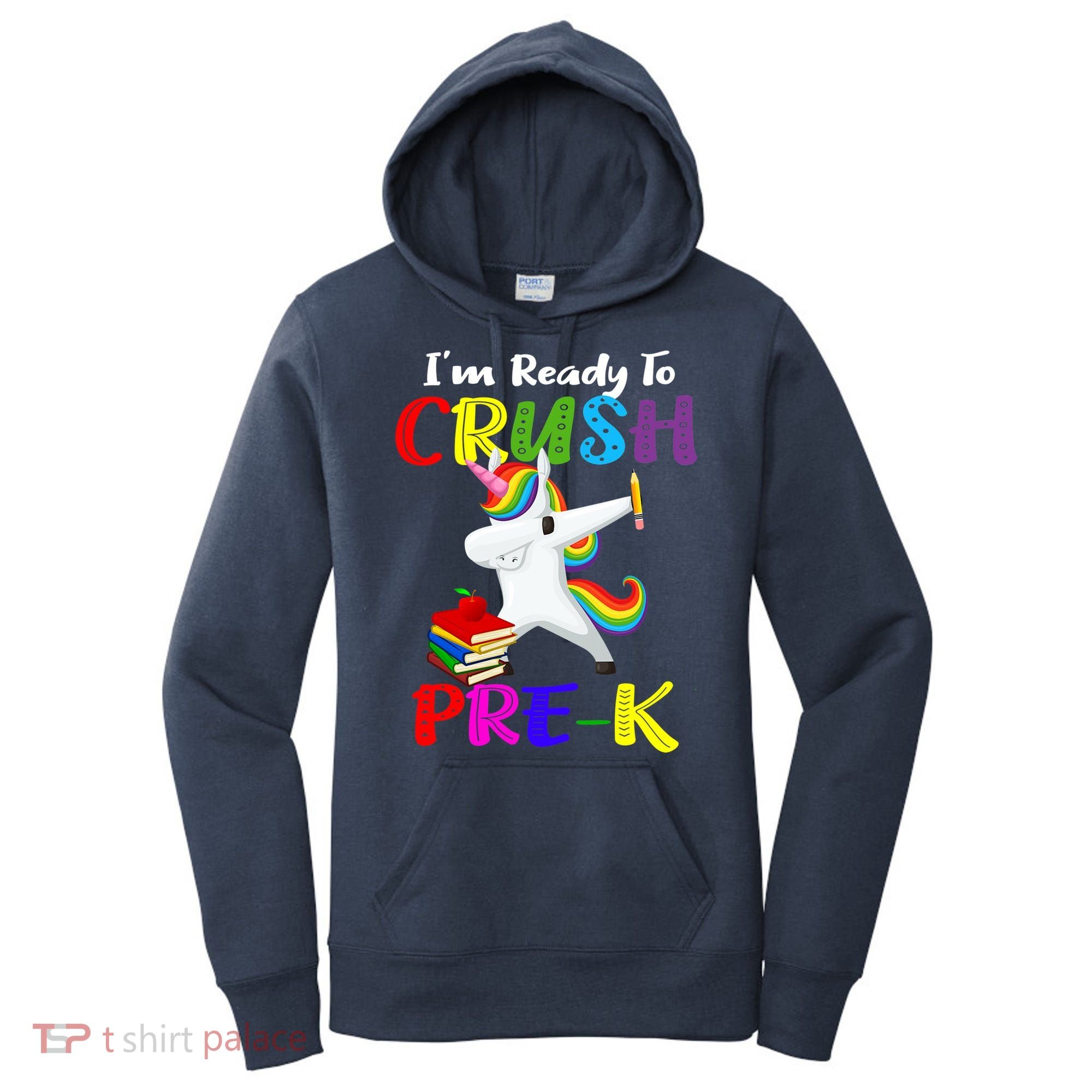 I'm Ready To Crush Pre K Tee Dabbing Unicorn Pre School Pre K Women's Hoodie