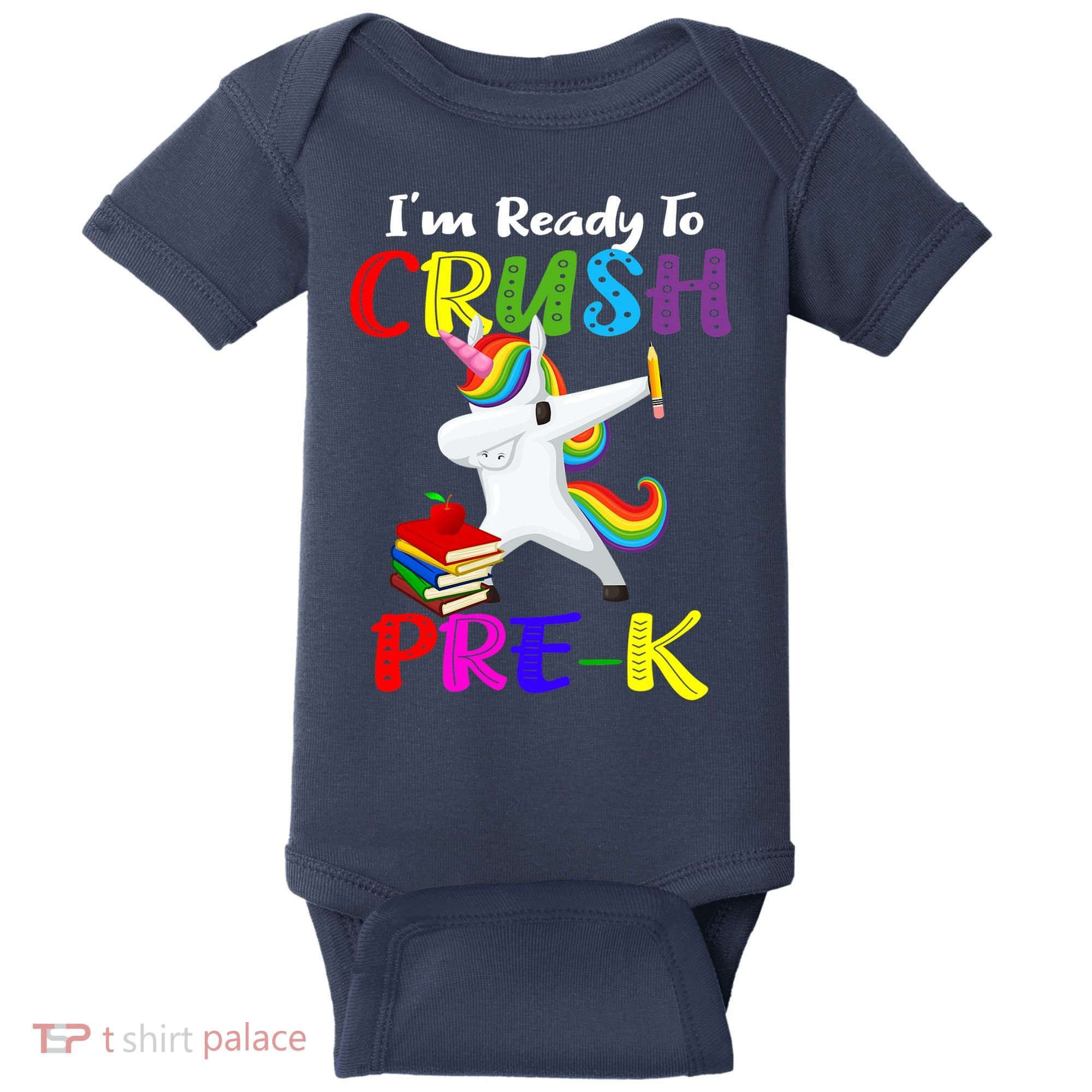 I'm Ready To Crush Pre K Tee Dabbing Unicorn Pre School Pre K Baby Bodysuit