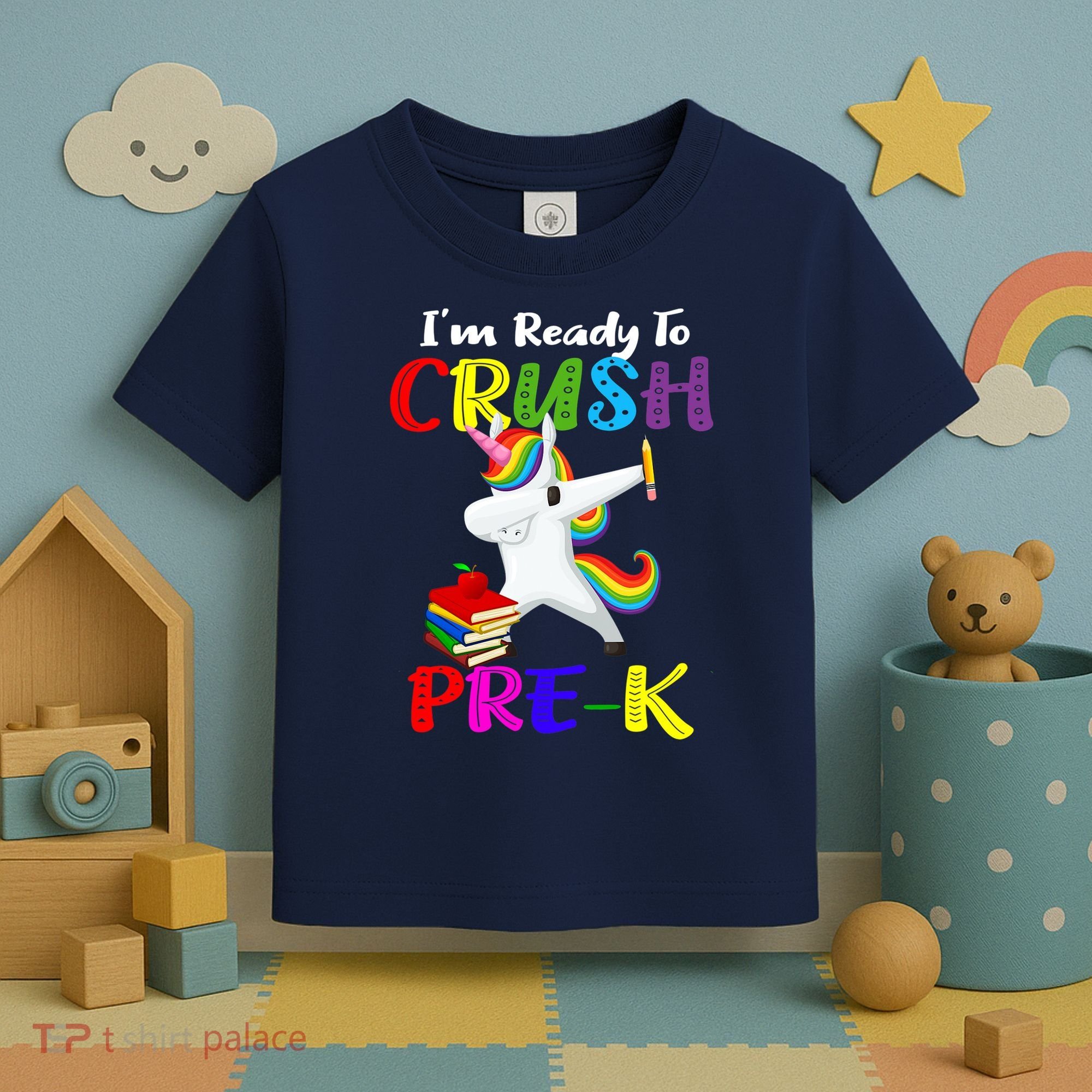 I'm Ready To Crush Pre K Tee Dabbing Unicorn Pre School Pre K Toddler T-Shirt
