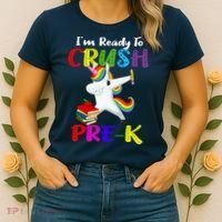 I'm Ready To Crush Pre K Tee Dabbing Unicorn Pre School Pre K Women's T-Shirt thumb 2