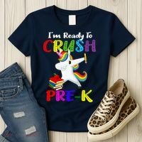 I'm Ready To Crush Pre K Tee Dabbing Unicorn Pre School Pre K Women's T-Shirt thumb 3