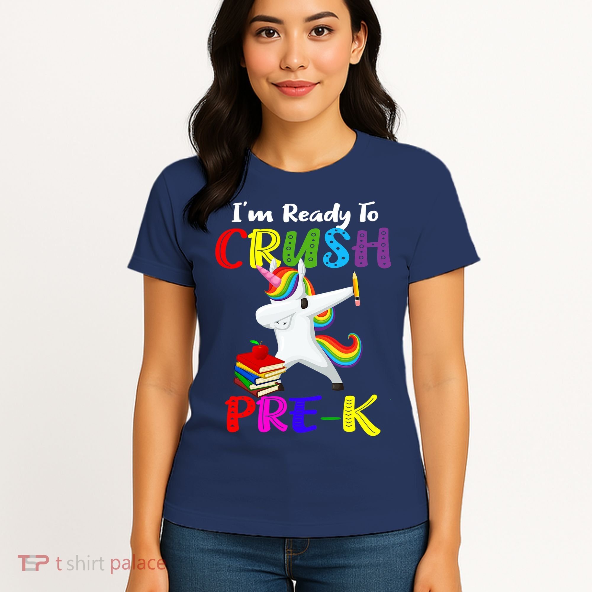 I'm Ready To Crush Pre K Tee Dabbing Unicorn Pre School Pre K Women's T-Shirt