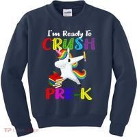I'm Ready To Crush Pre K Tee Dabbing Unicorn Pre School Pre K Kids Sweatshirt thumb 0