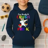 I'm Ready To Crush Pre K Tee Dabbing Unicorn Pre School Pre K Kids Hoodie thumb 2