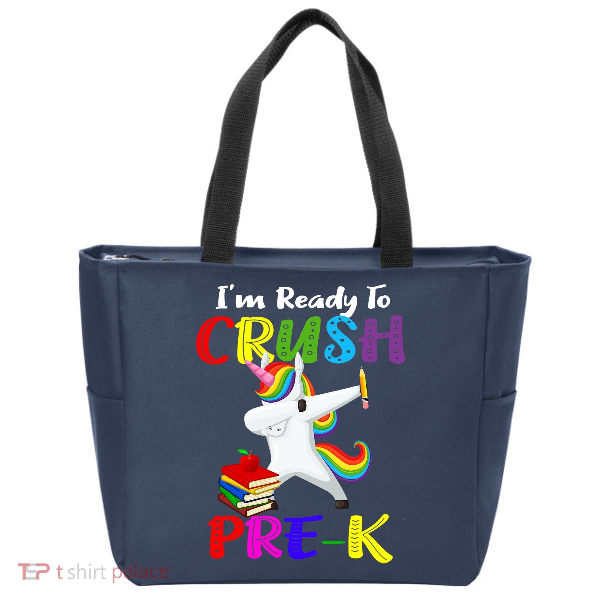 I'm Ready To Crush Pre K Tee Dabbing Unicorn Pre School Pre K Tote Bag