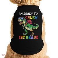 IM Ready To Crush 1st Grade Dinosaur 1st Day Of School Doggie Tank thumb 0
