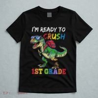 IM Ready To Crush 1st Grade Dinosaur 1st Day Of School T-Shirt thumb 5