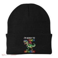 IM Ready To Crush 1st Grade Dinosaur 1st Day Of School Beanie thumb 0