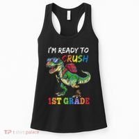 IM Ready To Crush 1st Grade Dinosaur 1st Day Of School Women's Tank Top thumb 0