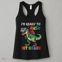 IM Ready To Crush 1st Grade Dinosaur 1st Day Of School Women's Tank Top thumb 3