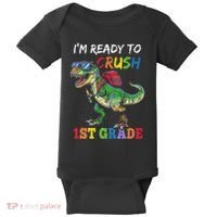 IM Ready To Crush 1st Grade Dinosaur 1st Day Of School Baby Bodysuit thumb 0