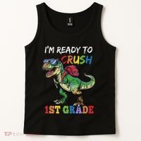 IM Ready To Crush 1st Grade Dinosaur 1st Day Of School Tank Top thumb 2