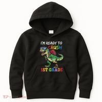 IM Ready To Crush 1st Grade Dinosaur 1st Day Of School Kids Hoodie thumb 0