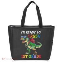 IM Ready To Crush 1st Grade Dinosaur 1st Day Of School Tote Bag thumb 0