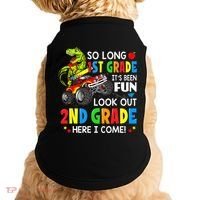 I'm Ready To Crush 2nd Grade T Rex Dinosaur Back To School Doggie Tank thumb 0