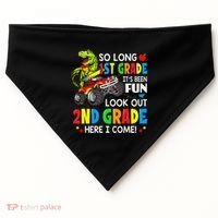 I'm Ready To Crush 2nd Grade T Rex Dinosaur Back To School USA-Made Doggie Bandana thumb 0