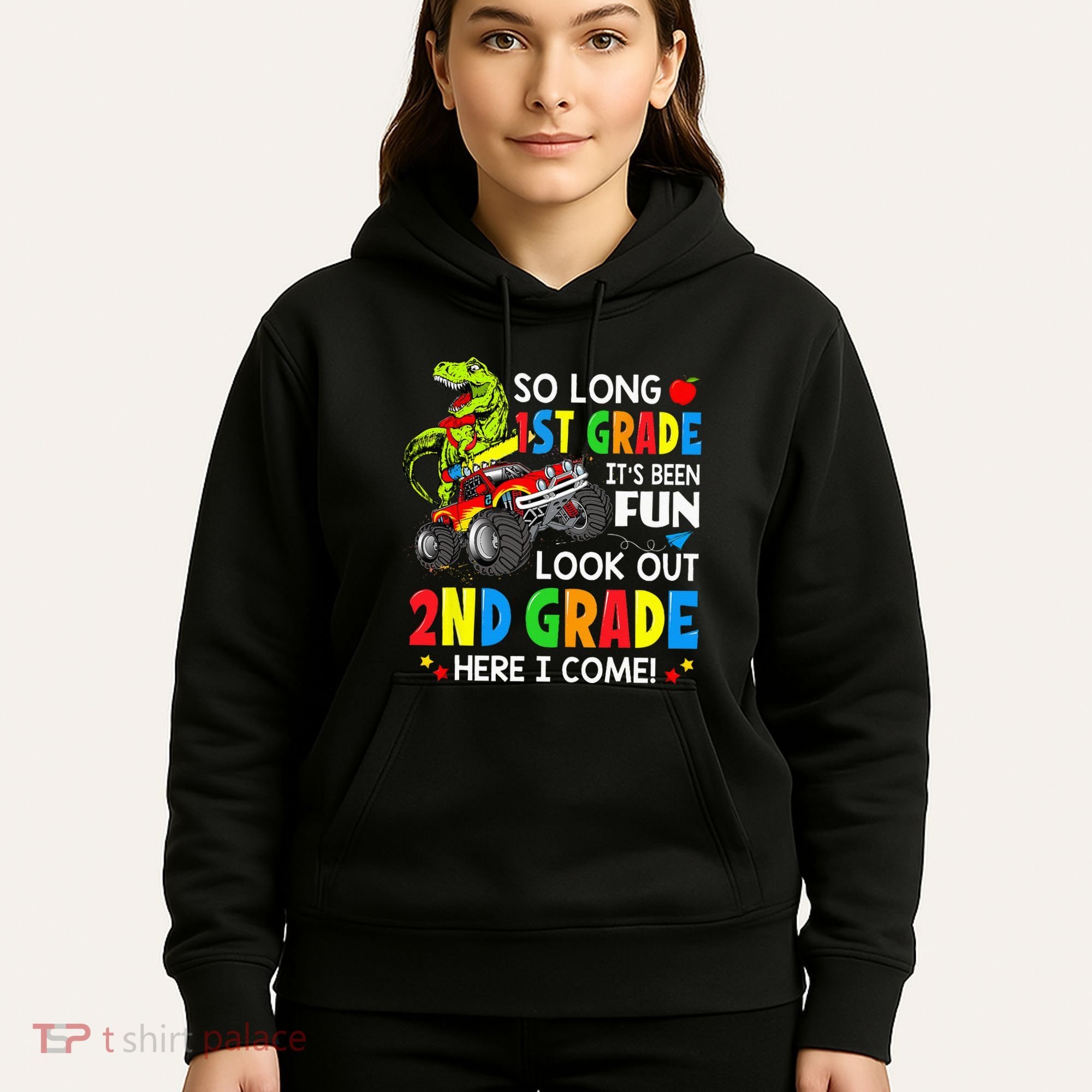 I'm Ready To Crush 2nd Grade T Rex Dinosaur Back To School Hoodie