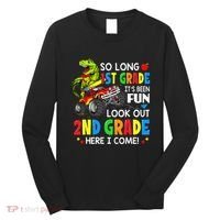I'm Ready To Crush 2nd Grade T Rex Dinosaur Back To School Long Sleeve Shirt thumb 0