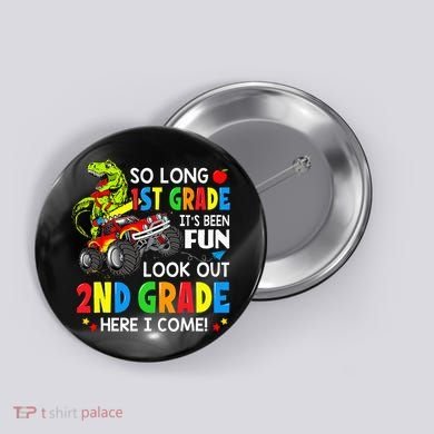 I'm Ready To Crush 2nd Grade T Rex Dinosaur Back To School Button