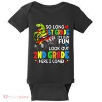 I'm Ready To Crush 2nd Grade T Rex Dinosaur Back To School Baby Bodysuit thumb 0