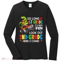 I'm Ready To Crush 2nd Grade T Rex Dinosaur Back To School Women's Long Sleeve Shirt thumb 0