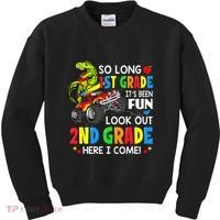I'm Ready To Crush 2nd Grade T Rex Dinosaur Back To School Kids Sweatshirt thumb 0