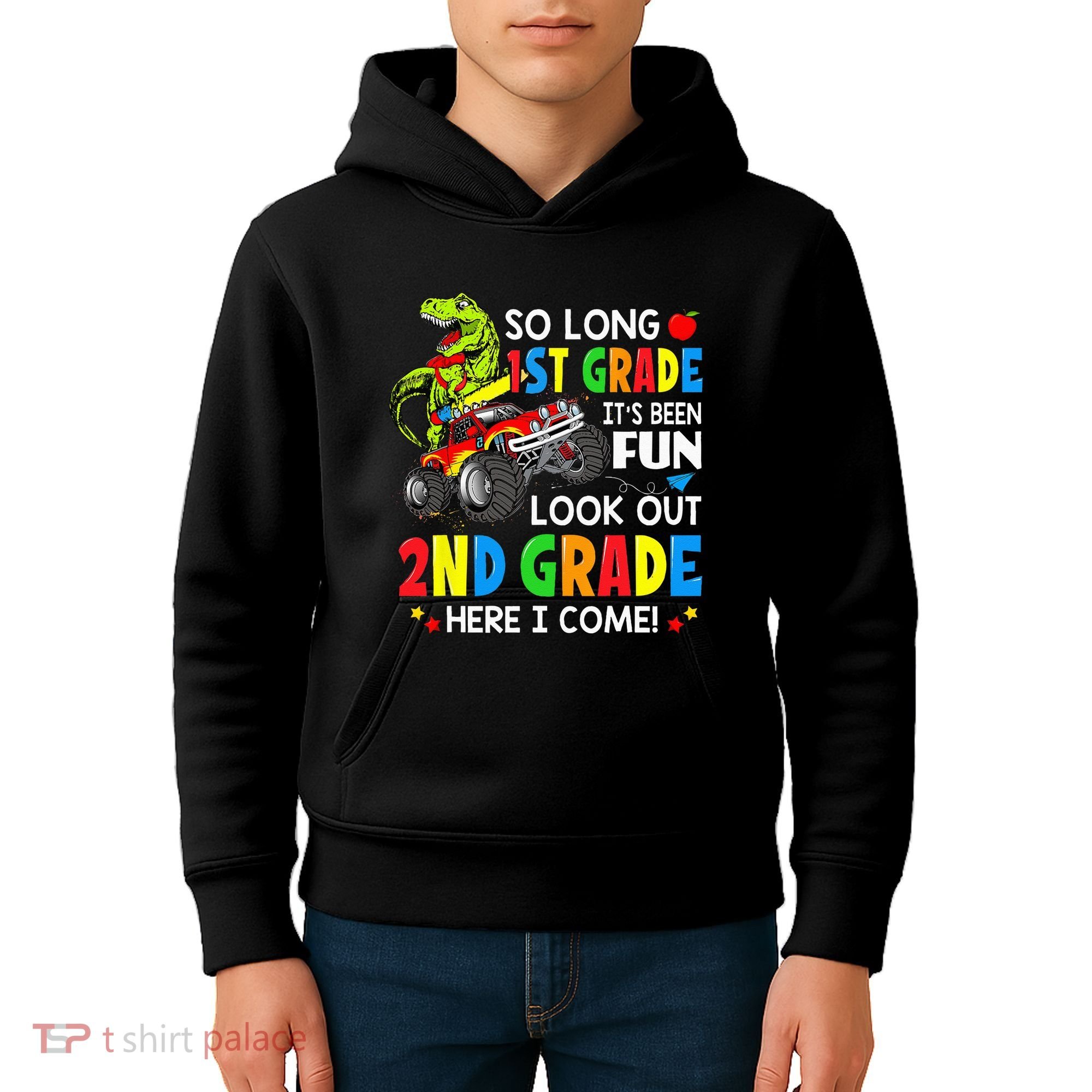 I'm Ready To Crush 2nd Grade T Rex Dinosaur Back To School Kids Hoodie