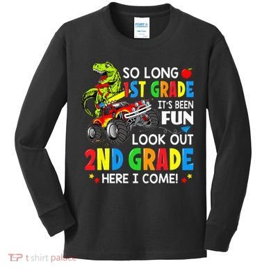 I'm Ready To Crush 2nd Grade T Rex Dinosaur Back To School Kids Long Sleeve Shirt