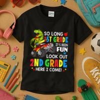 I'm Ready To Crush 2nd Grade T Rex Dinosaur Back To School Kids T-Shirt thumb 3