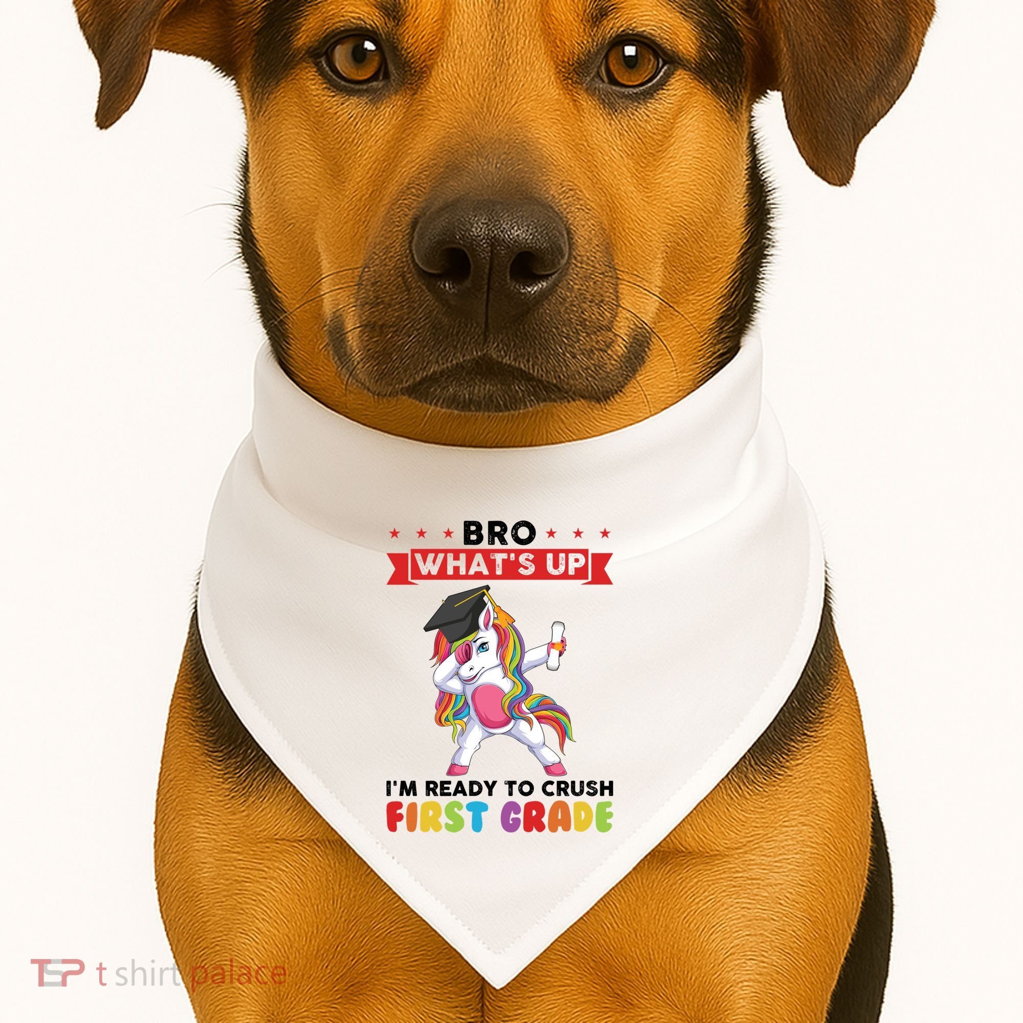 Im Ready To Crush First Grade First Grade Graduation Meaningful Gift USA-Made Doggie Bandana