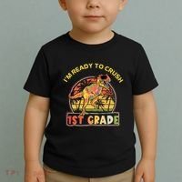 Im Ready To Crush 1st grade Dinosaur T Rex Back To School Gift Toddler T-Shirt thumb 2