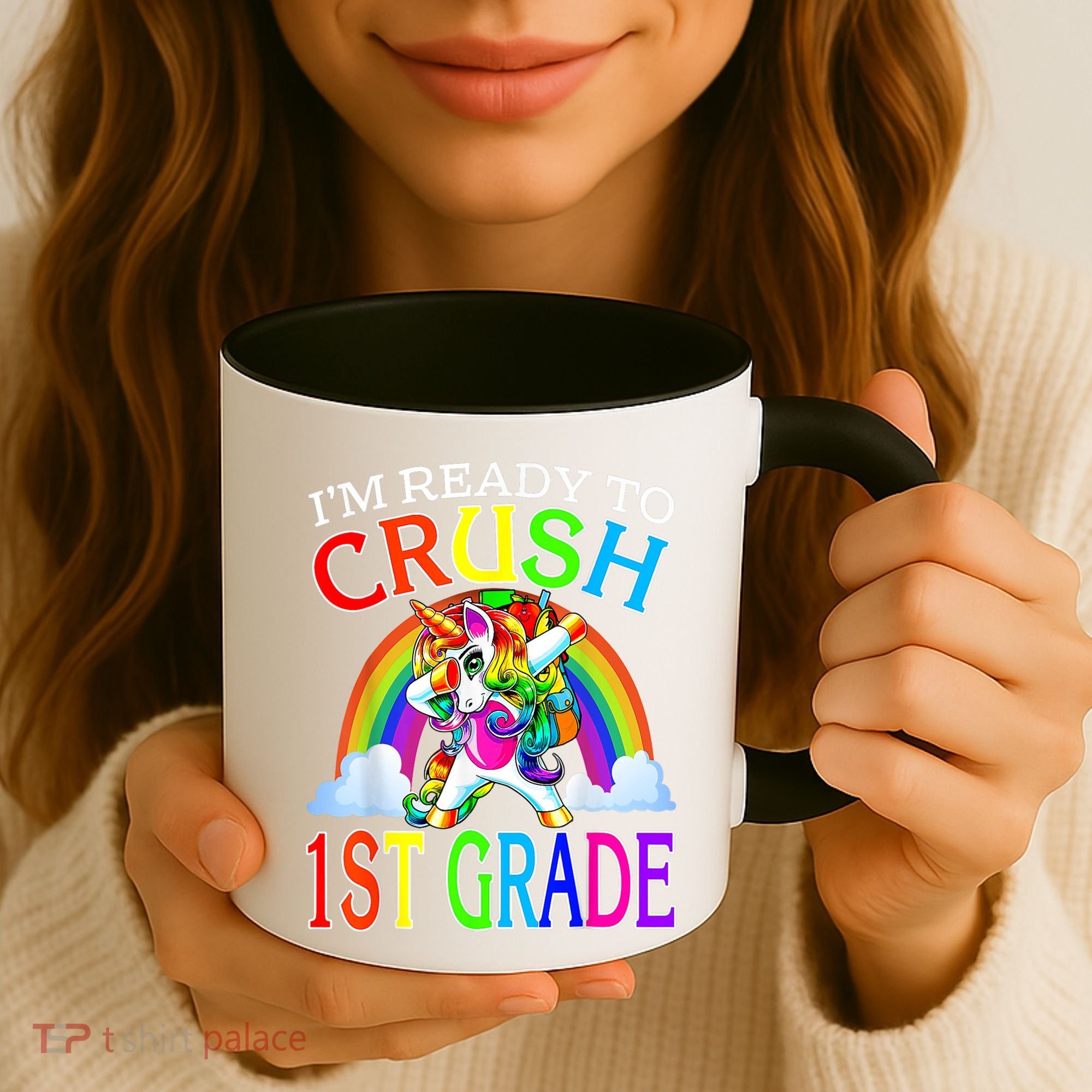 Im Ready To Crush 1st Grade Dabbing Unicorn Back To School Coffee Mug